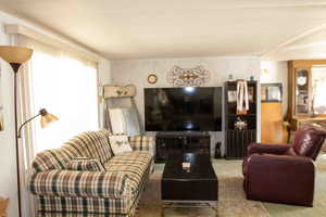 View of carpeted living area