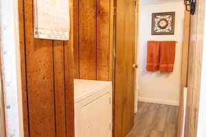 Laundry room featuring washer / dryer and LVP floors