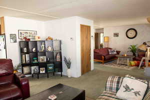 View of carpeted living room