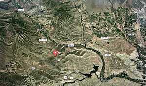 Aerial overview of property's location