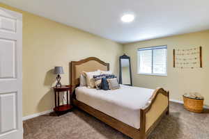 Bedroom featuring carpet flooring