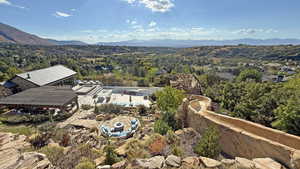 Drone / aerial view of mountains