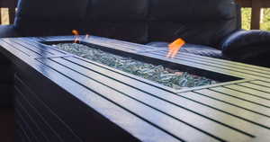 Detailed view of a fire pit