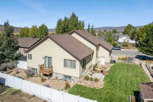 Aerial view of back yard 263 W 360 N Kamas UT