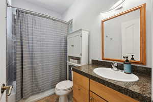 Full Bath on Main Level. Shared Bath with only 2 Bed Rooms