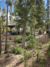 View of yard featuring a gazebo