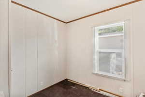 Empty room with crown molding