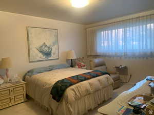 View of carpeted bedroom