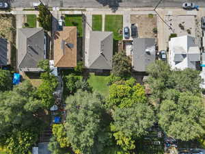 Aerial view of residential area