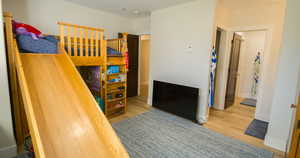 Bedroom featuring light wood-style floors