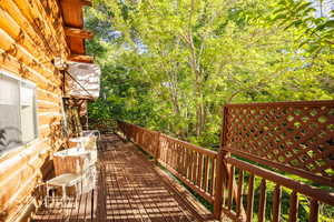 View of wooden deck