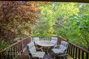 Deck featuring outdoor dining area