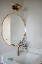 Bathroom view of vanity