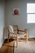 Living area featuring wood finished floors