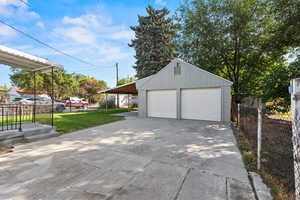 Garage with a detached garage