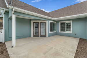 Spacious patio, partially covered