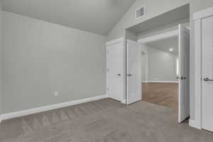 Den/bedroom with double closets