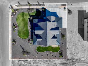 Bird's eye view of a pool