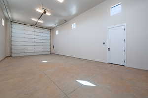Garage with baseboards