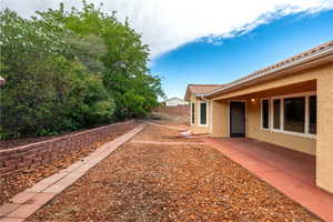 View of yard featuring a patio
