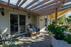 View of wooden terrace