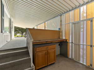 View of extra storage space