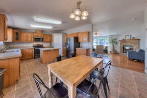 Upstairs kitchen/dining/living room