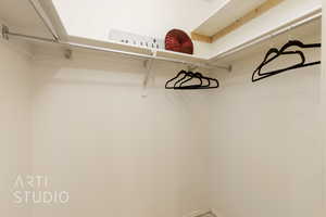 View of walk in closet