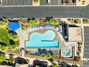 Drone / aerial view of community pool area