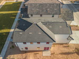 View from above of property