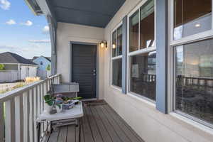 View of covered porch