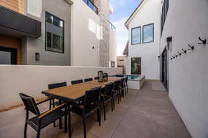 View of patio featuring outdoor dining space