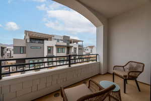 Balcony with a residential view