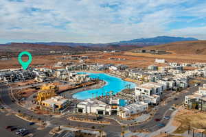 Bird's eye view of a mountain backdrop