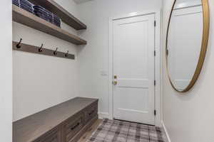 Mudroom with baseboards