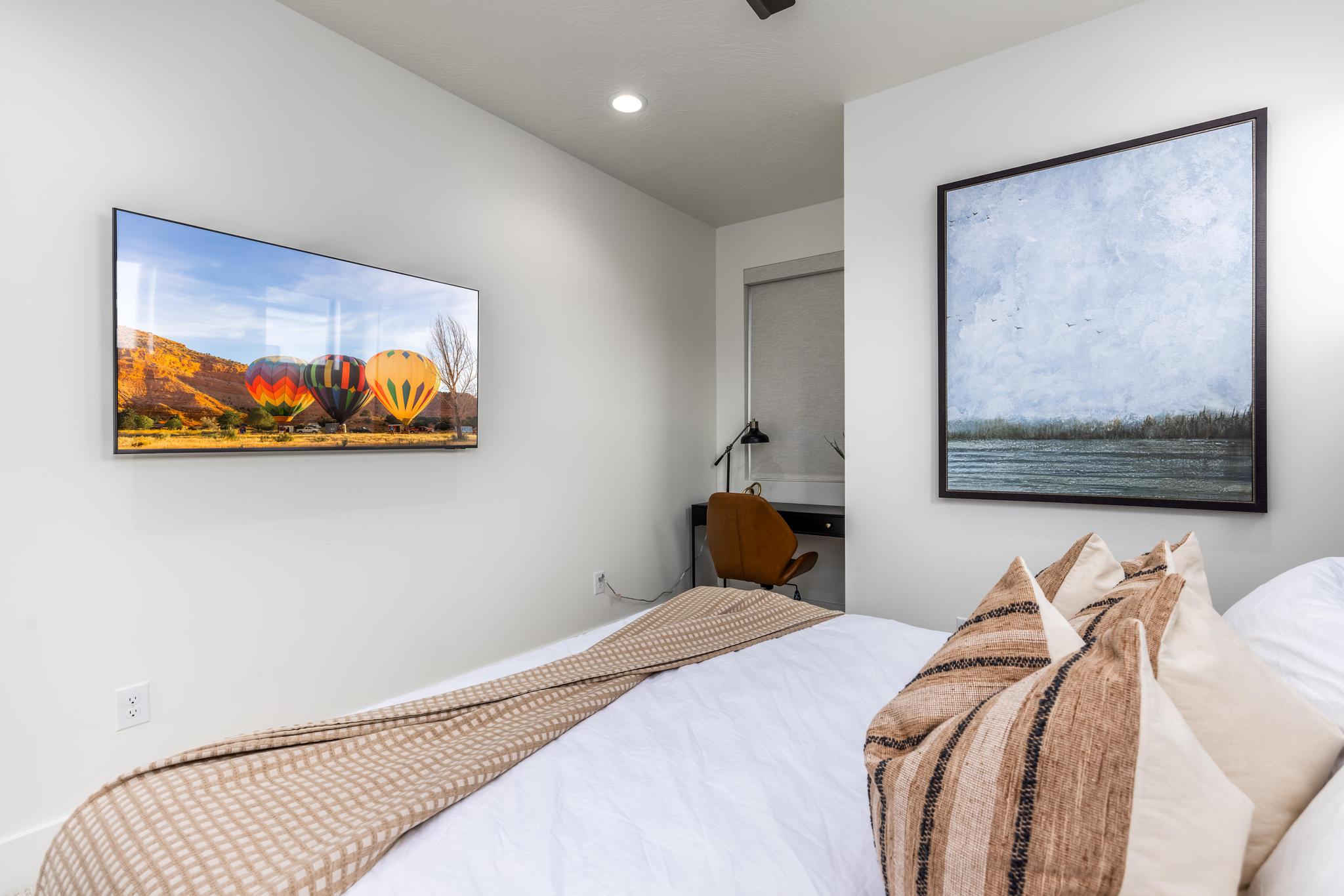 Bedroom with recessed lighting