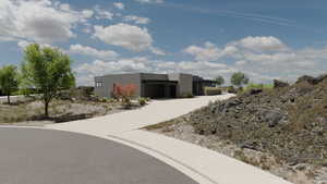 View of side of property with stucco siding
