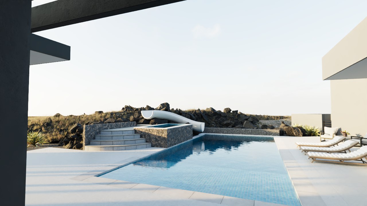 View of pool with an infinity pool and a patio