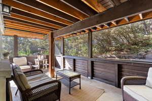 Covered and screened porch - great area for pets