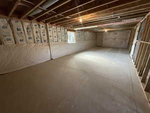 View of below grade area