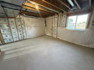 View of below grade area