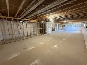 View of unfinished below grade area