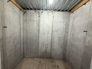 View of unfinished below grade area