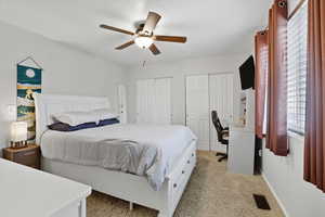 Primary bedroom with two closets