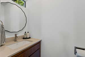 Half bath off laundry area