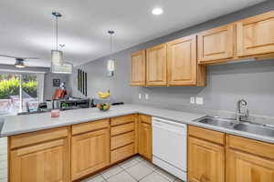 Open concept kitchen and living area