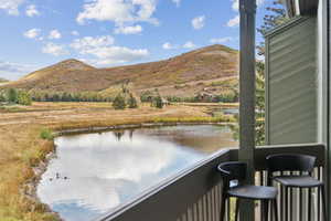 Water view featuring a mountain backdrop