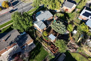 Aerial view of residential area