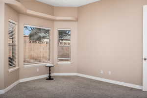 Spare room with carpet and healthy amount of natural light