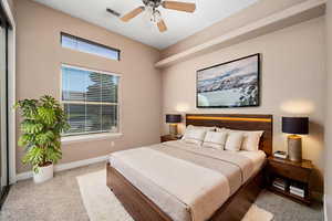 Bedroom featuring baseboards and a ceiling fan